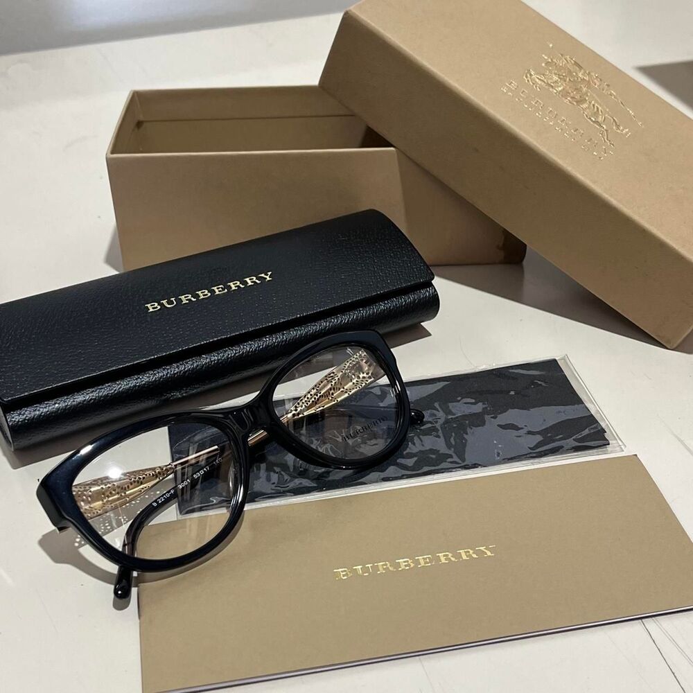 Burberry Women's Black and Brown Sunglasses